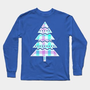 Light Tartan Yule Christmas Tree Long Sleeve T-Shirt